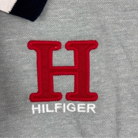NWT Tommy Hilfiger Boys Light Gray Polo with Red Accents Sz XL (20) - Picture 2 of 11
